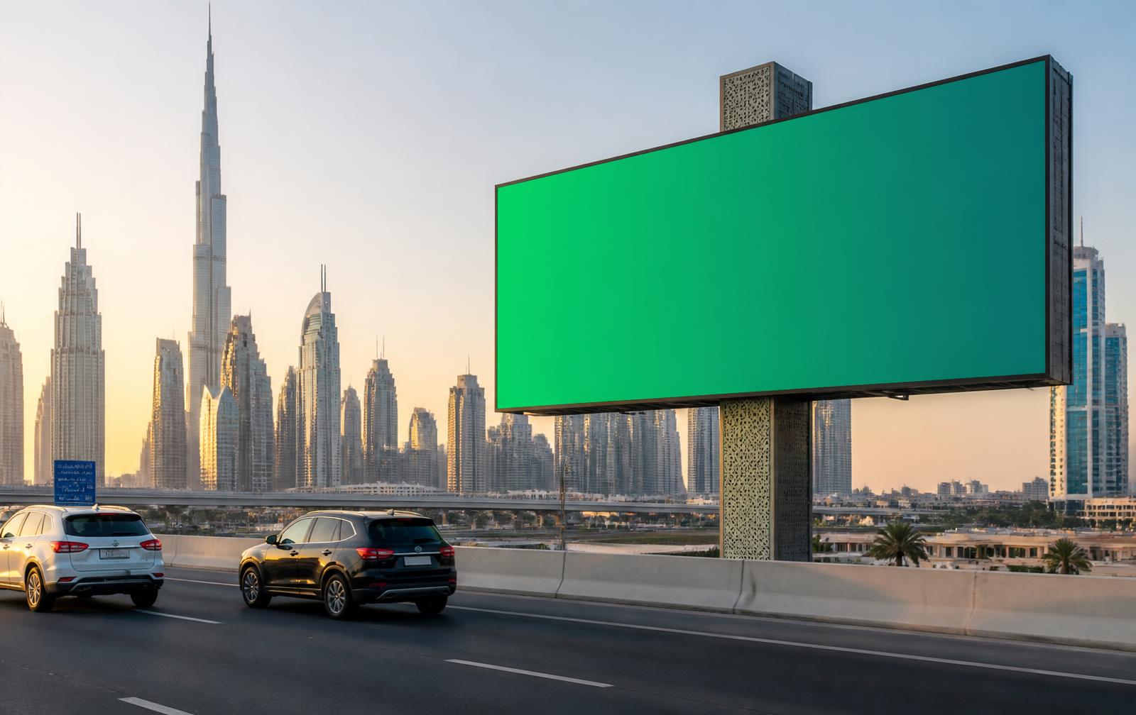 Dubai 92 roadside billboard in Dubai